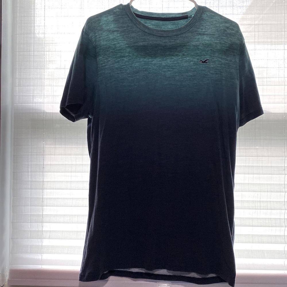 Mens Ombré blue/green Hollister Tee